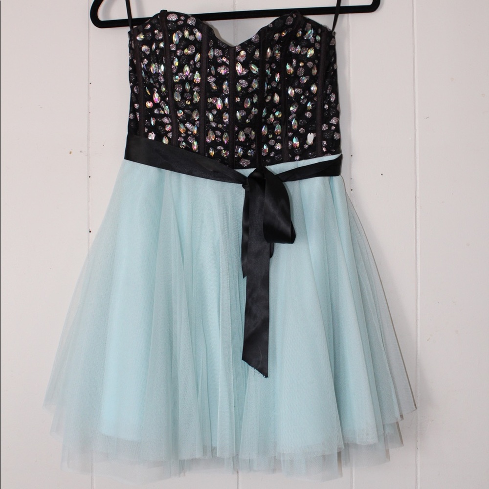 Teeze me mint blue short homecoming/ prom dress